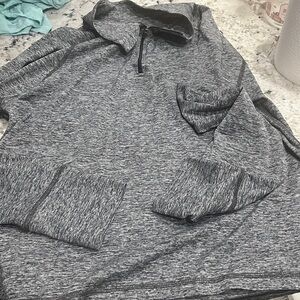 Ideology Heathered Black Quarter-Zip Pullover